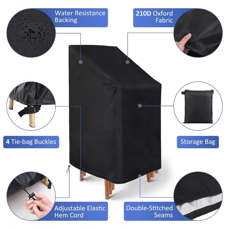 Outdoor Furniture Sofa - 1/2/PCS Stacked Chair Dust Cover Waterproof