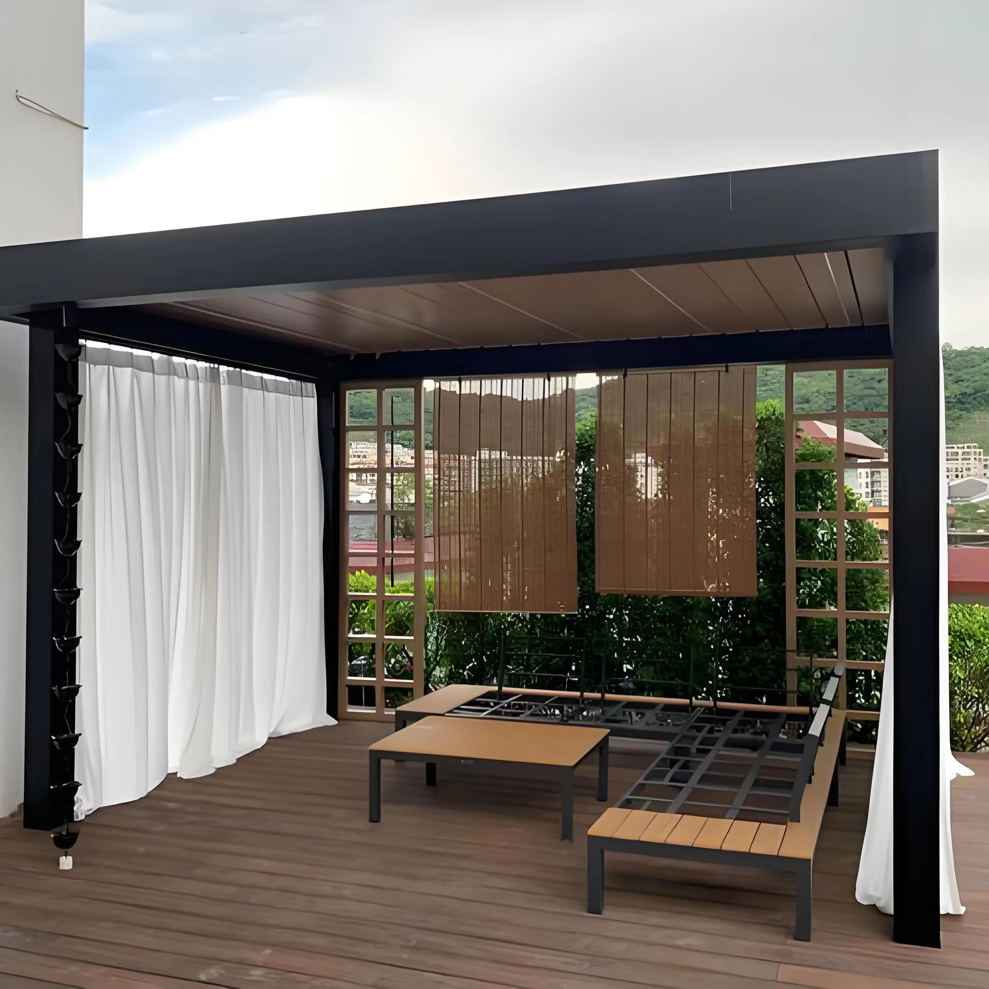 Luxurious Powder Coated Anti R - đánh giá và giá Outdoor Furniture Gazebo