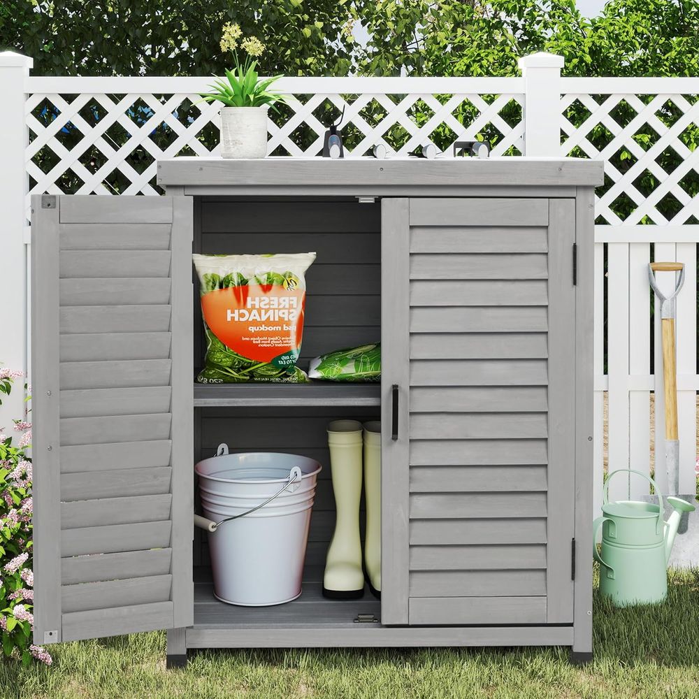 Outdoor Storage Cabinet & Pott - đánh giá và giá Outdoor Furniture Bench