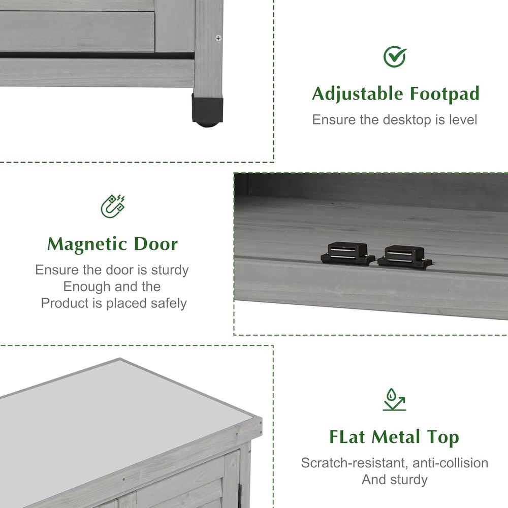 Outdoor Storage Cabinet & Pott - đánh giá và giá Outdoor Furniture Bench
