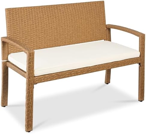 Outdoor Bench 2-Person Wicker  - đánh giá và giá Outdoor Furniture Bench