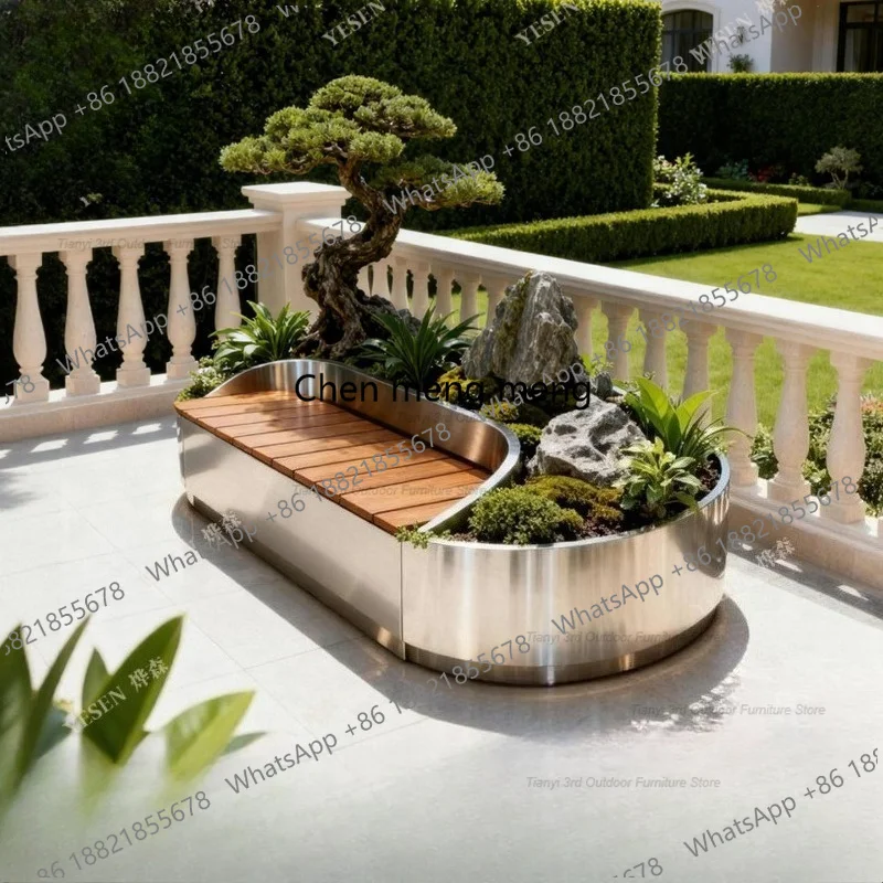 D80 Stainless Steel Flower Box - đánh giá và giá Outdoor Furniture Bench