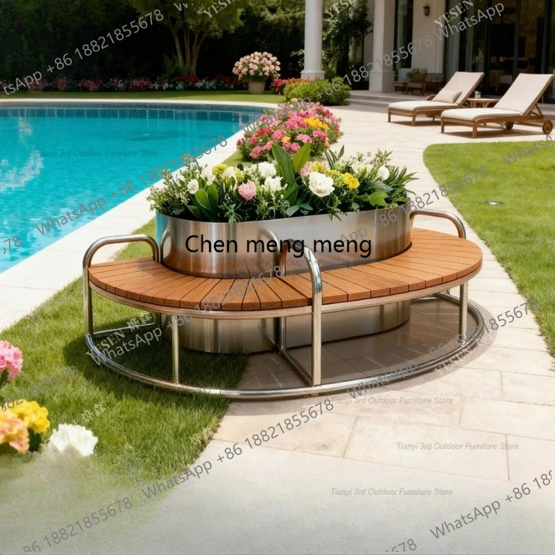 D80 Stainless Steel Flower Box - đánh giá và giá Outdoor Furniture Bench