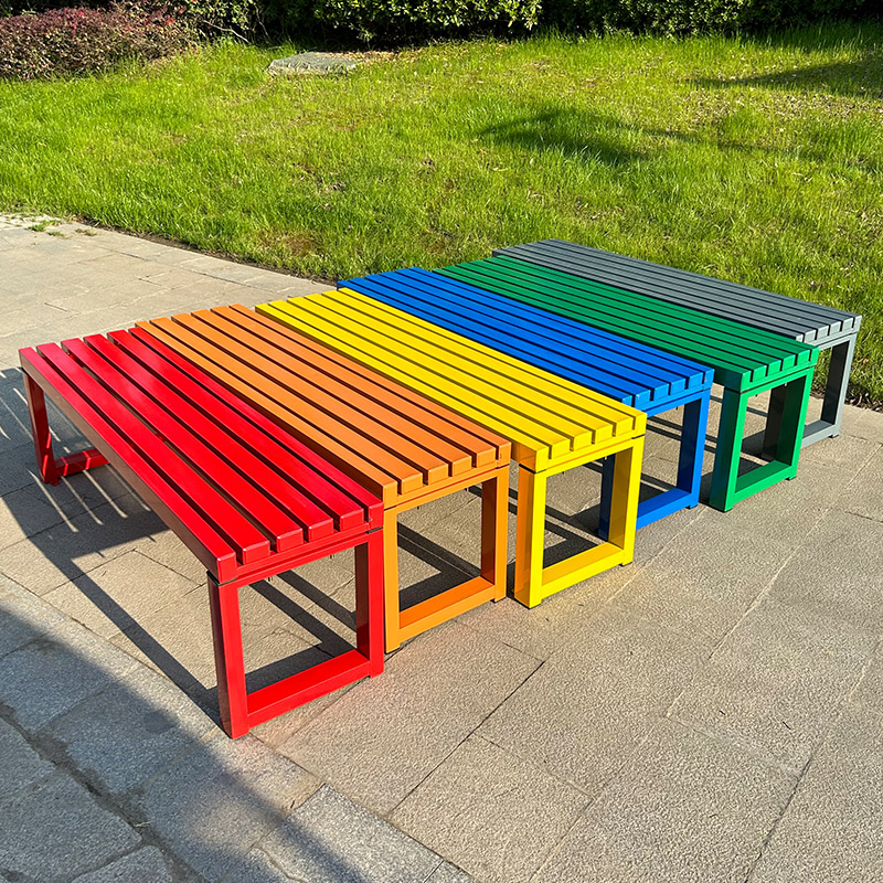 Internet celebrity White bench - đánh giá và giá Outdoor Furniture Bench