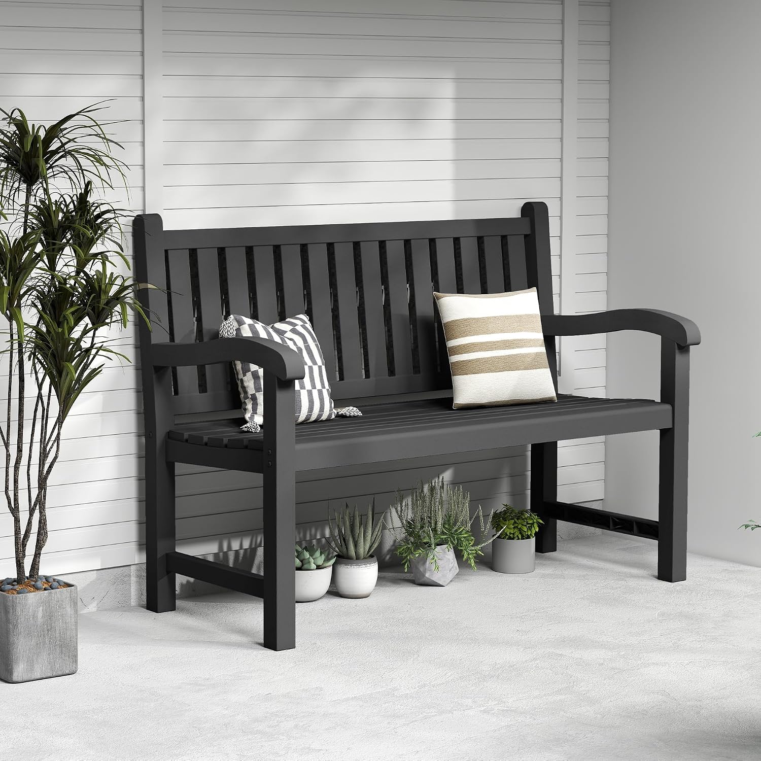 Outdoor Bench 2-Person Resin P - đánh giá và giá Outdoor Furniture Bench
